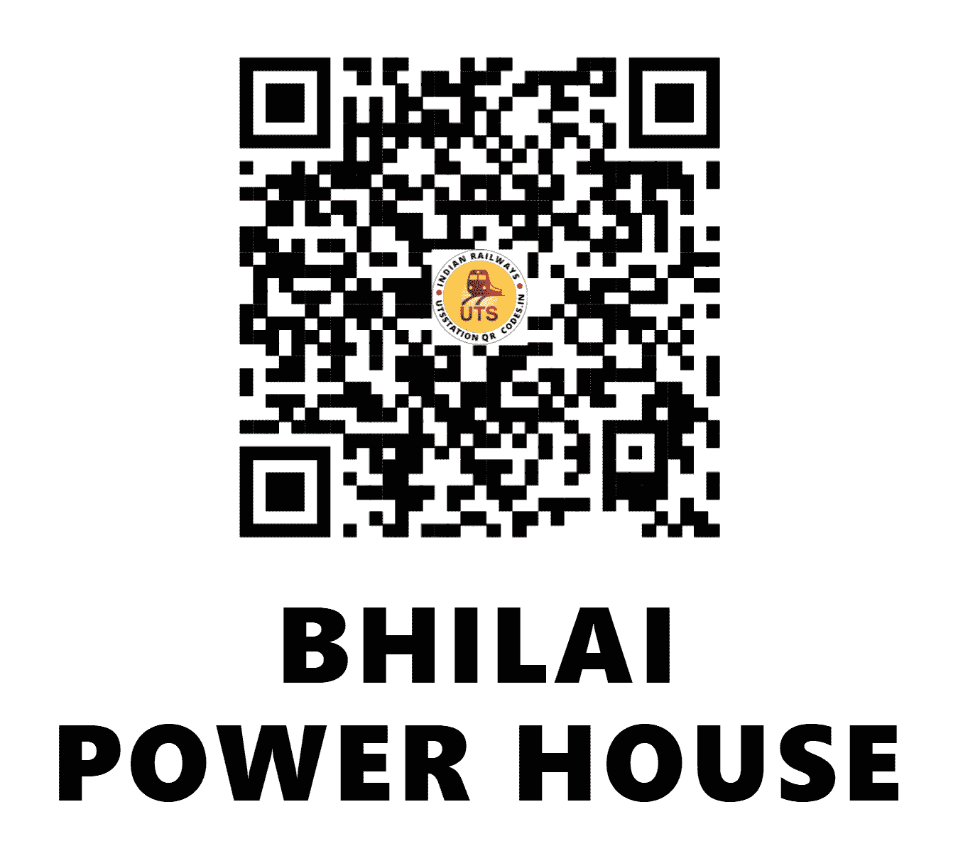 UTS QR Code for BHILAI POWER HOUSE - BPHB - SB (CHHATTISGARH)