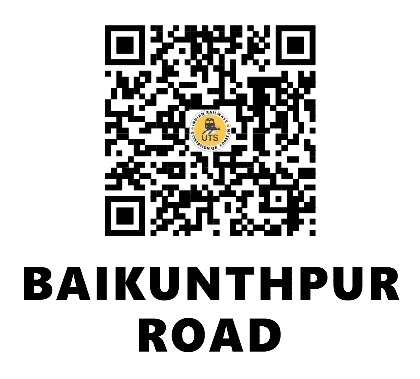 UTS QR Code for BAIKUNTHPUR ROAD - BRH - SB (CHHATTISGARH)