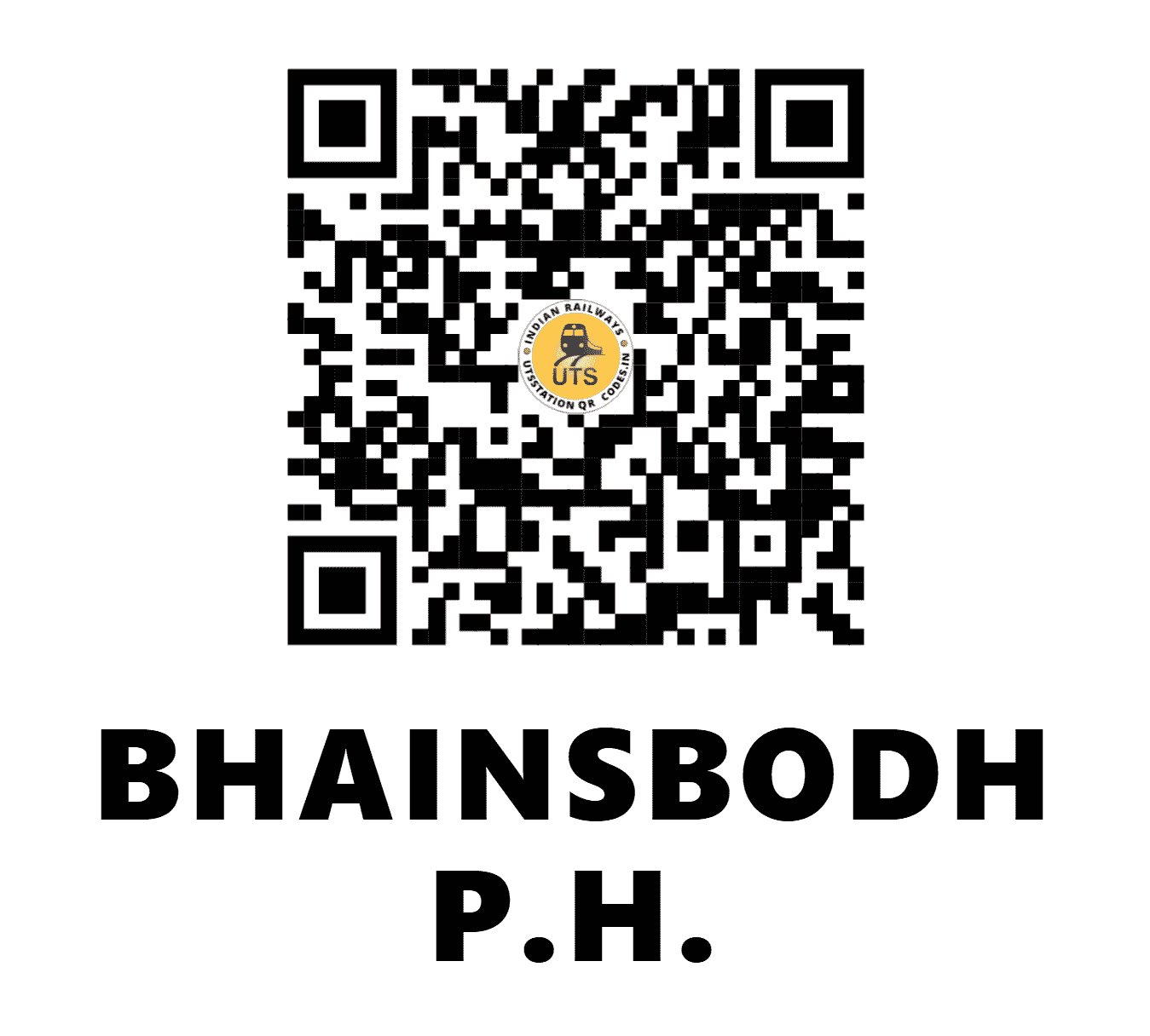 UTS QR Code for BHAINSBODH P.H. - BSBH - SB (CHHATTISGARH)