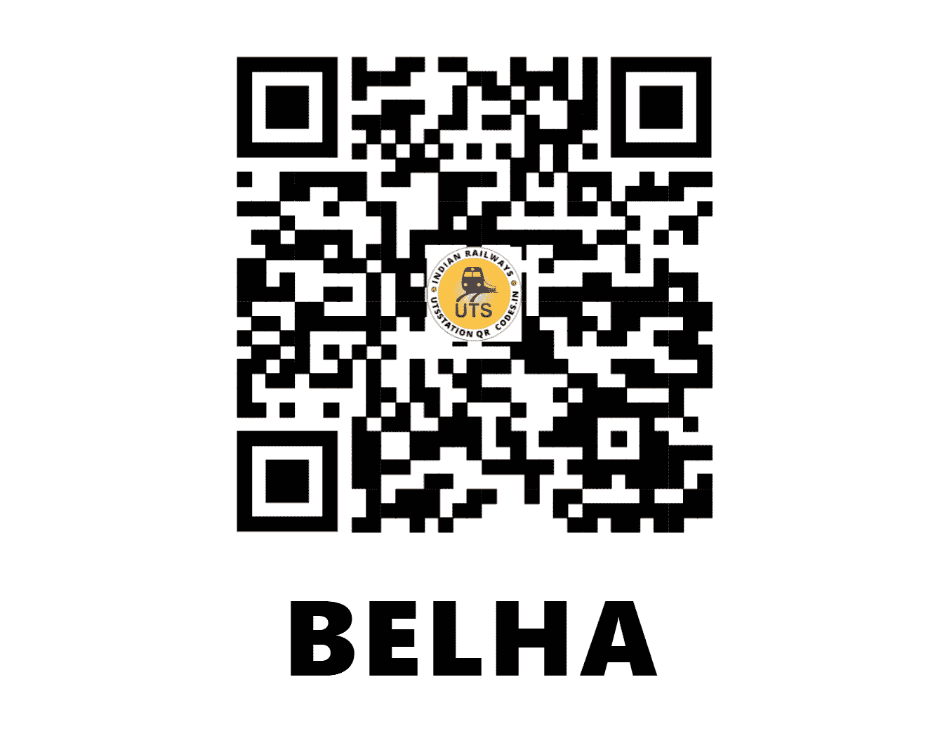 UTS QR Code for BELHA - BYL - SB (CHHATTISGARH)