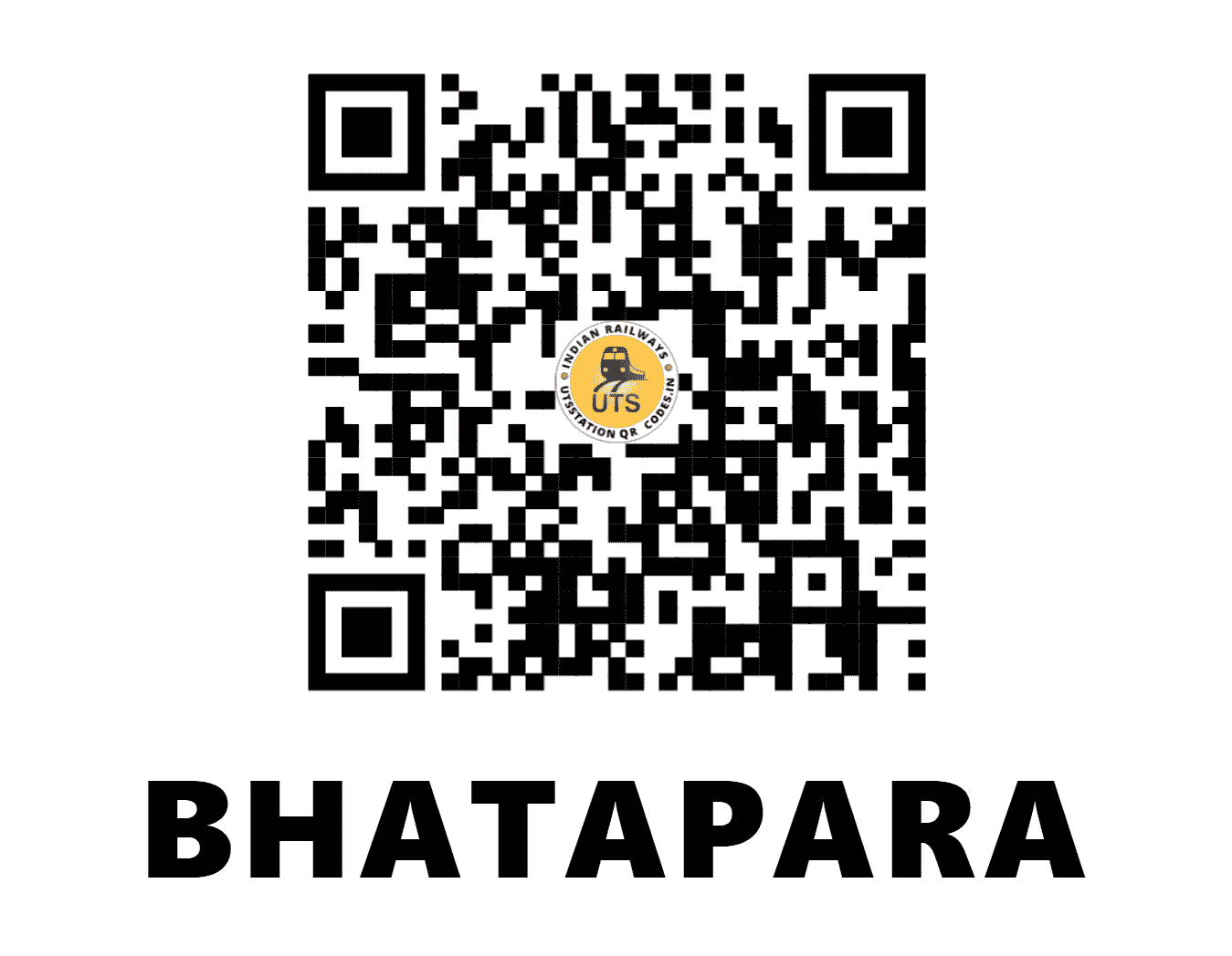 UTS QR Code for BHATAPARA - BYT - SB (CHHATTISGARH)
