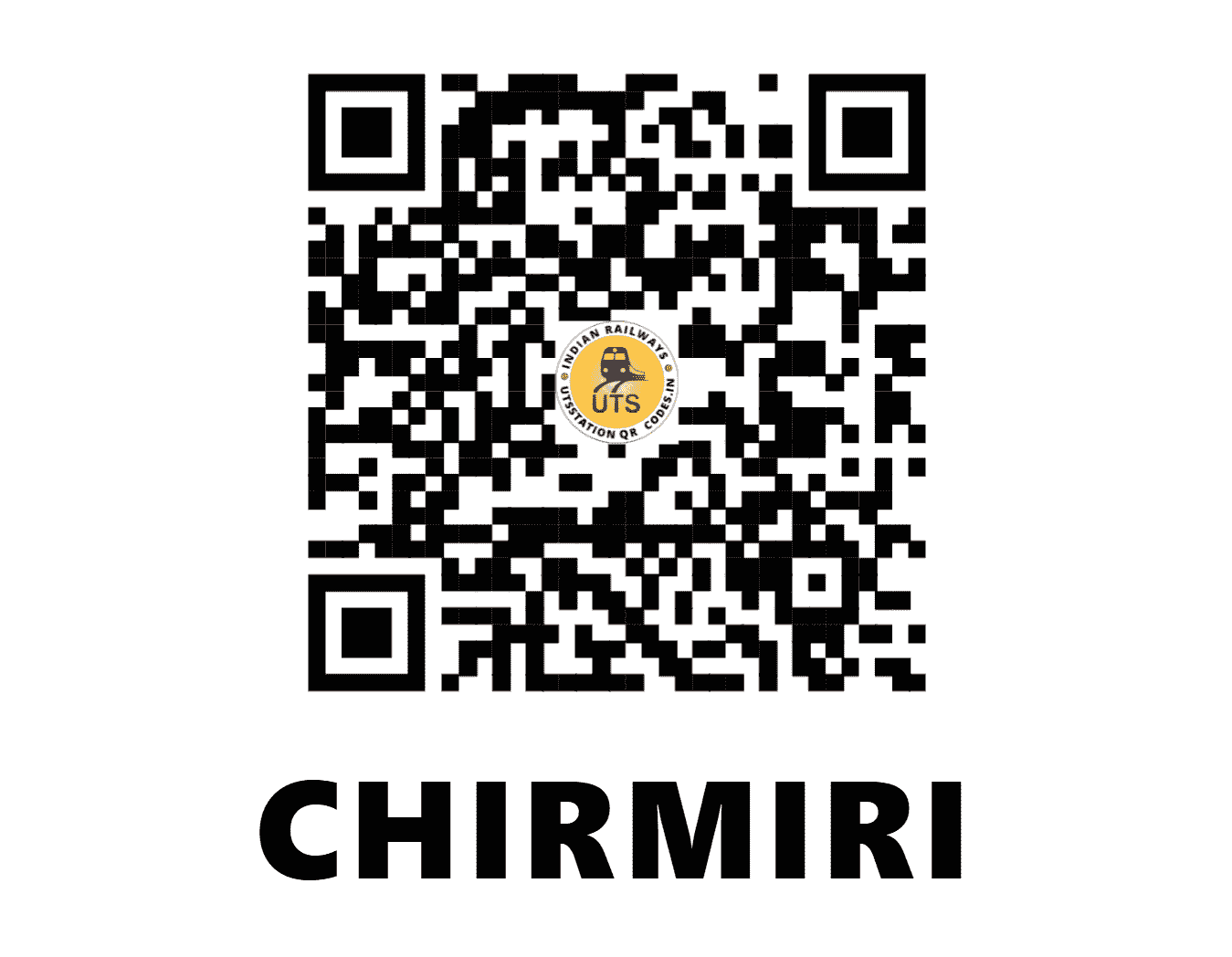 UTS QR Code for CHIRMIRI - CHRM - SB (CHHATTISGARH)