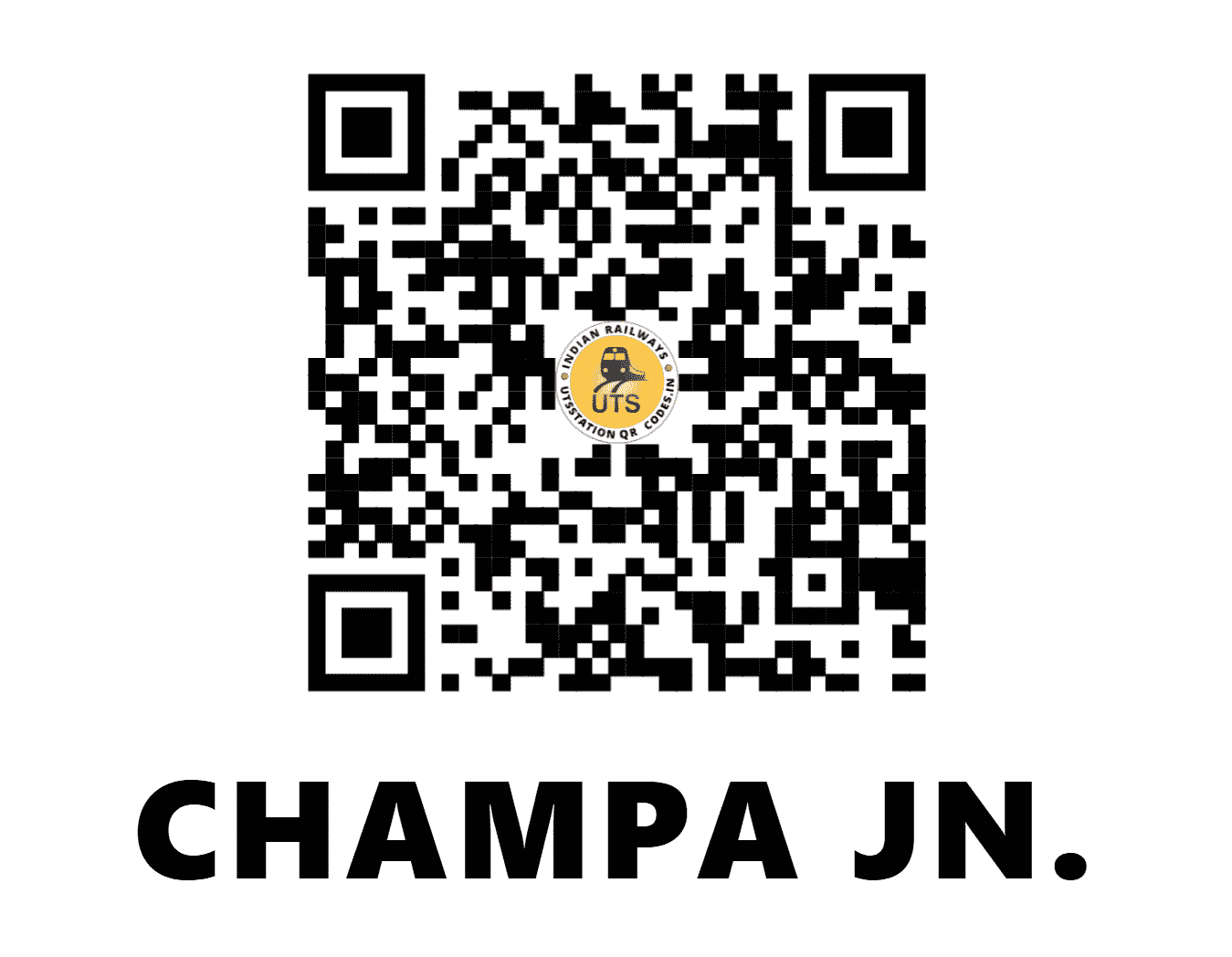 UTS QR Code for CHAMPA JN. - CPH - SB (CHHATTISGARH)