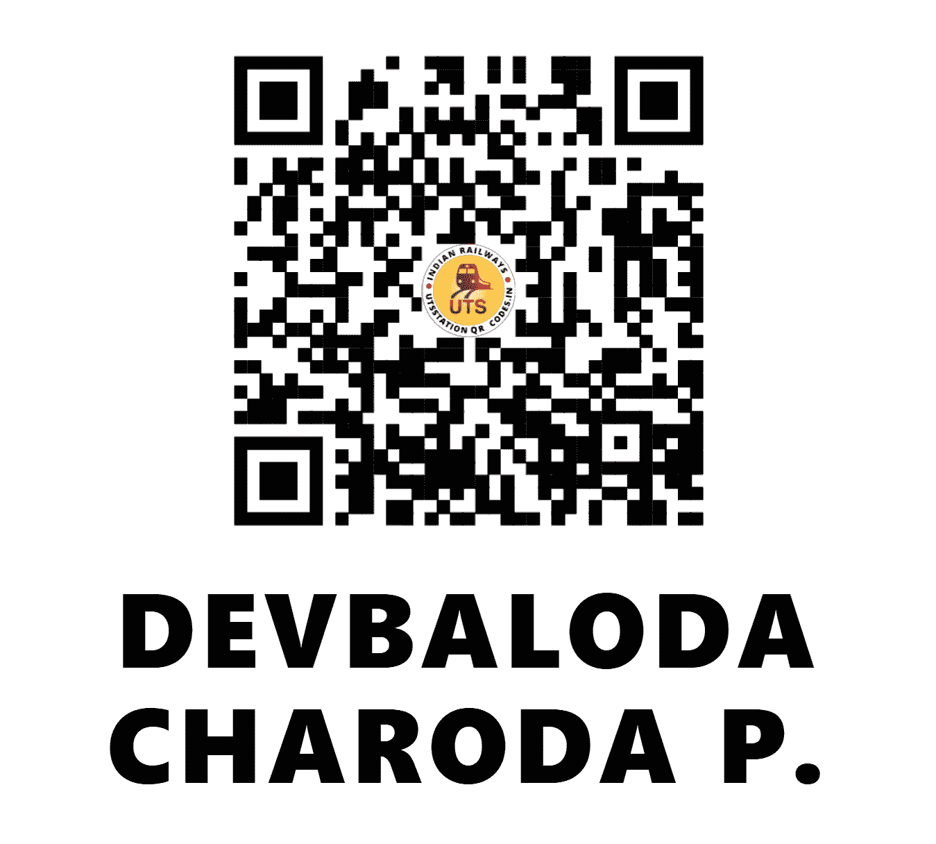 UTS QR Code for DEVBALODA CHARODA P. - DBEC - SB (CHHATTISGARH)