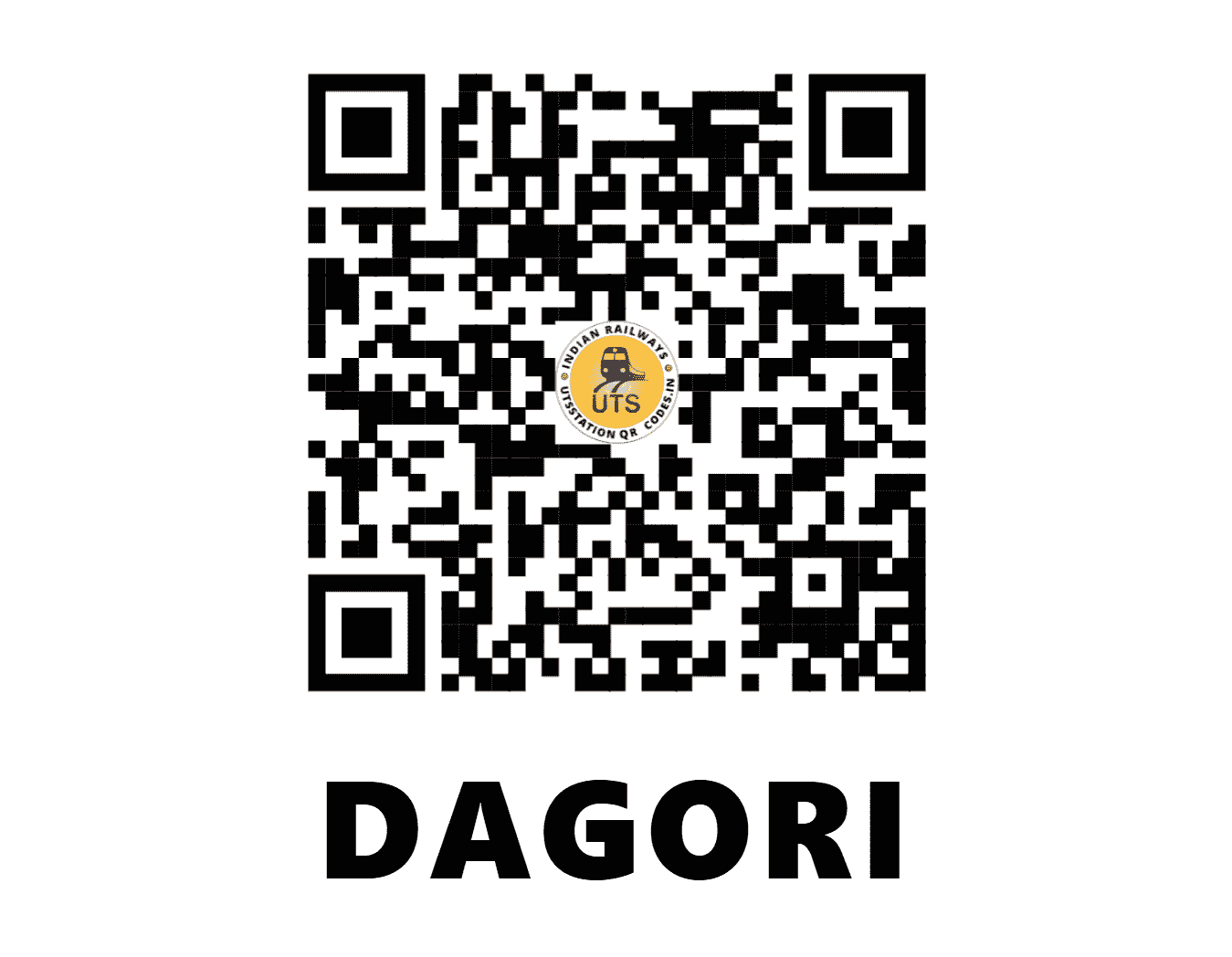 UTS QR Code for DAGORI - DGS - SB (CHHATTISGARH)