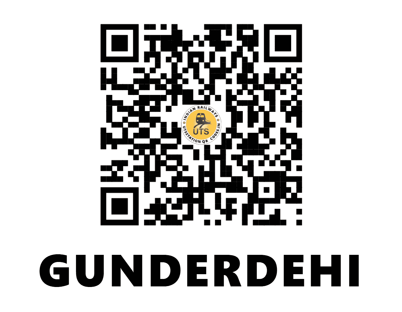 UTS QR Code for GUNDERDEHI - GDZ - SB (CHHATTISGARH)