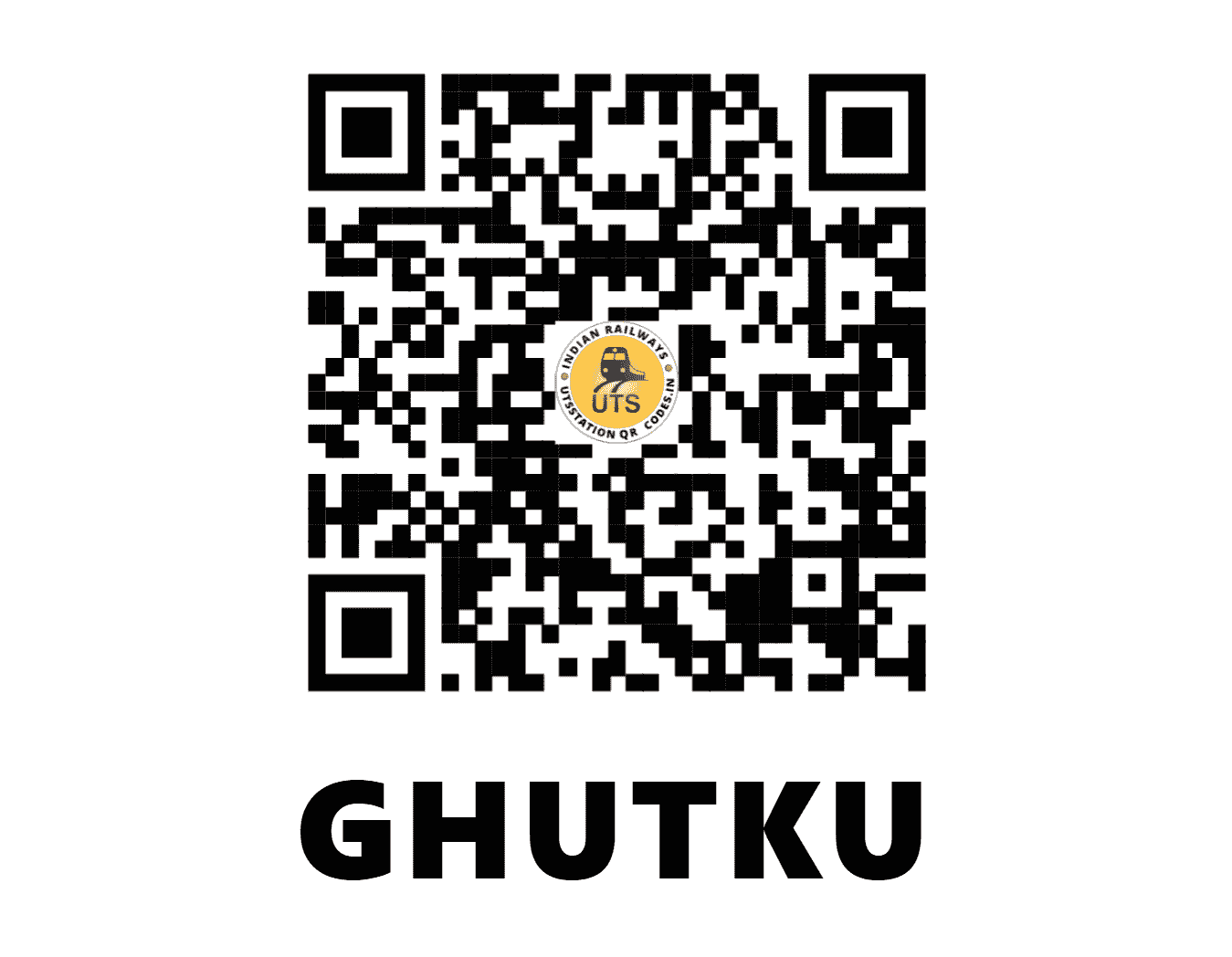 UTS QR Code for GHUTKU - GTK - SB (CHHATTISGARH)