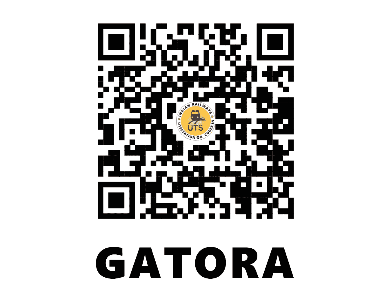 UTS QR Code for GATORA - GTW - SB (CHHATTISGARH)