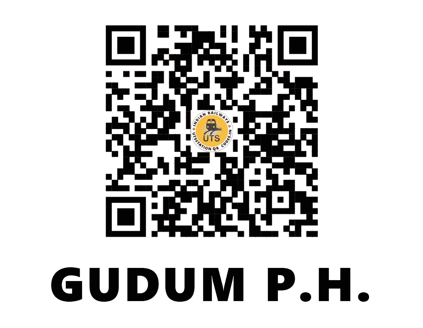 UTS QR Code for GUDUM P.H. - GUDM - SB (CHHATTISGARH)