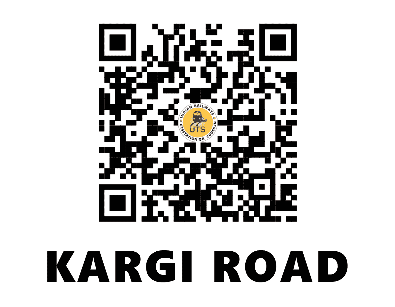 UTS QR Code for KARGI ROAD - KGB - SB (CHHATTISGARH)