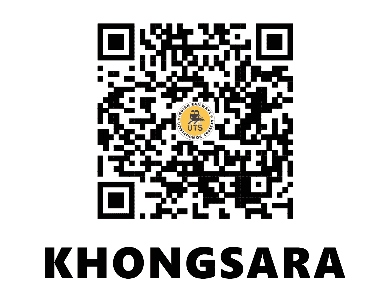 UTS QR Code for KHONGSARA - KGS - SB (CHHATTISGARH)