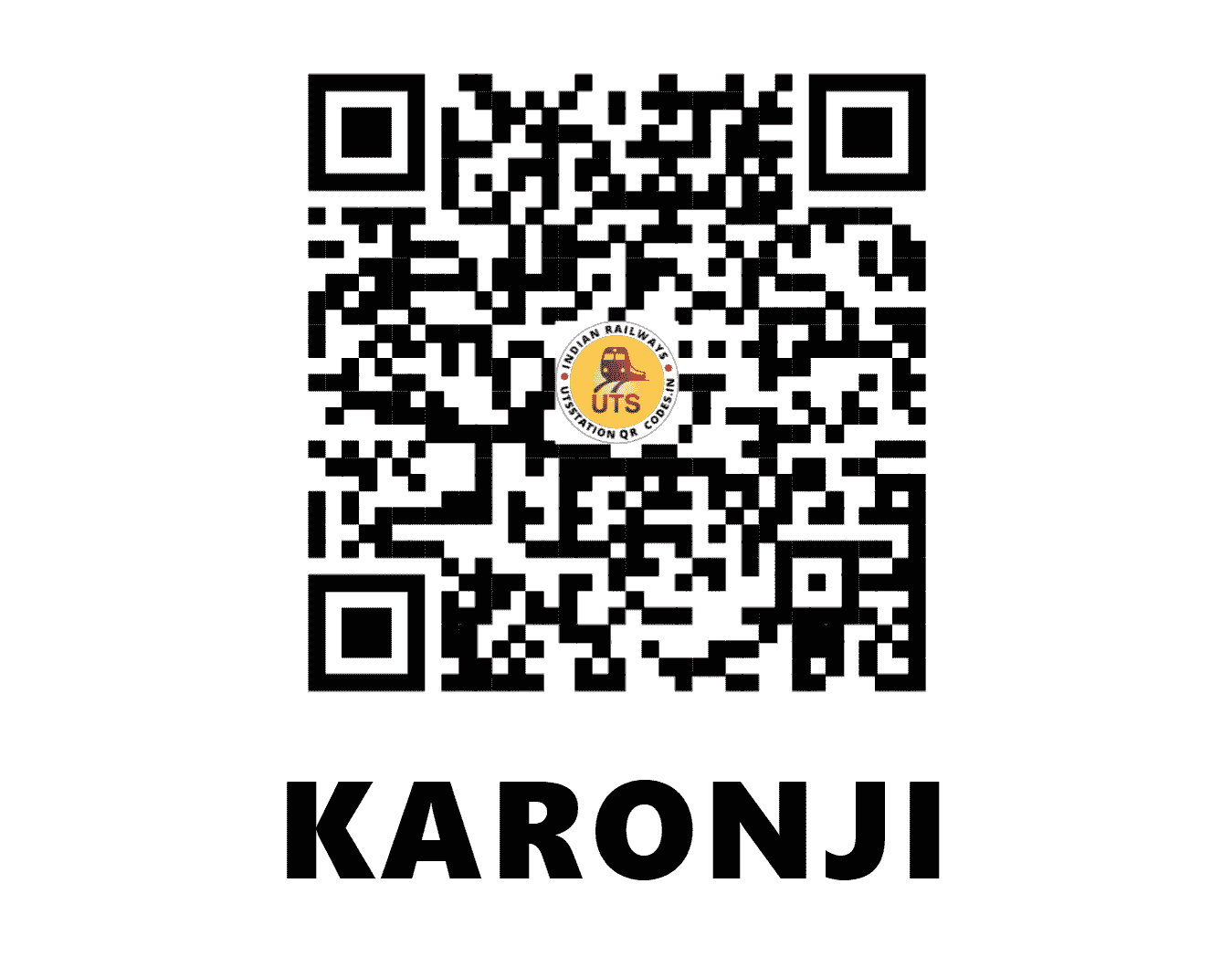 UTS QR Code for KARONJI - KJZ - SB (CHHATTISGARH)