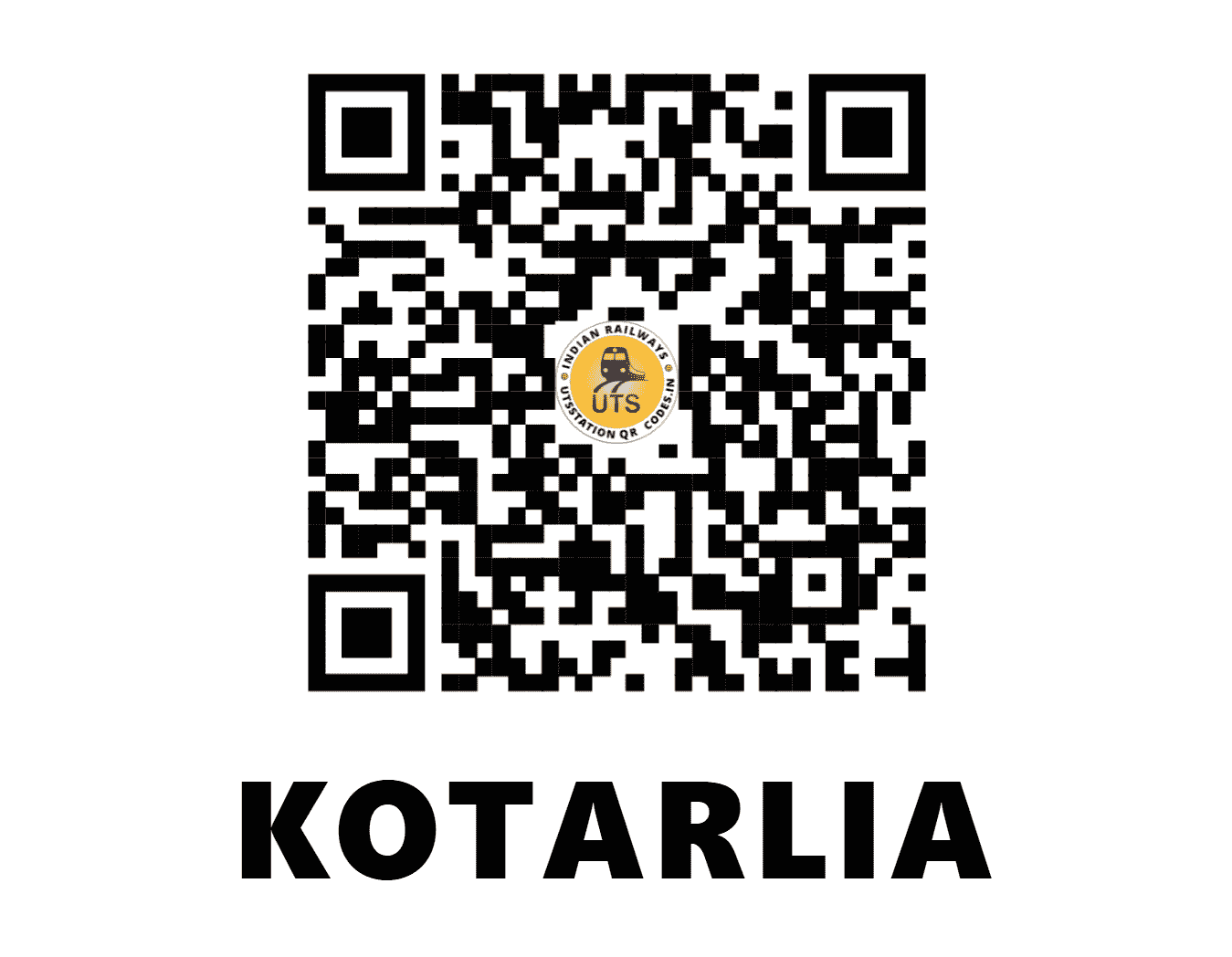 UTS QR Code for KOTARLIA - KRL - SB (CHHATTISGARH)