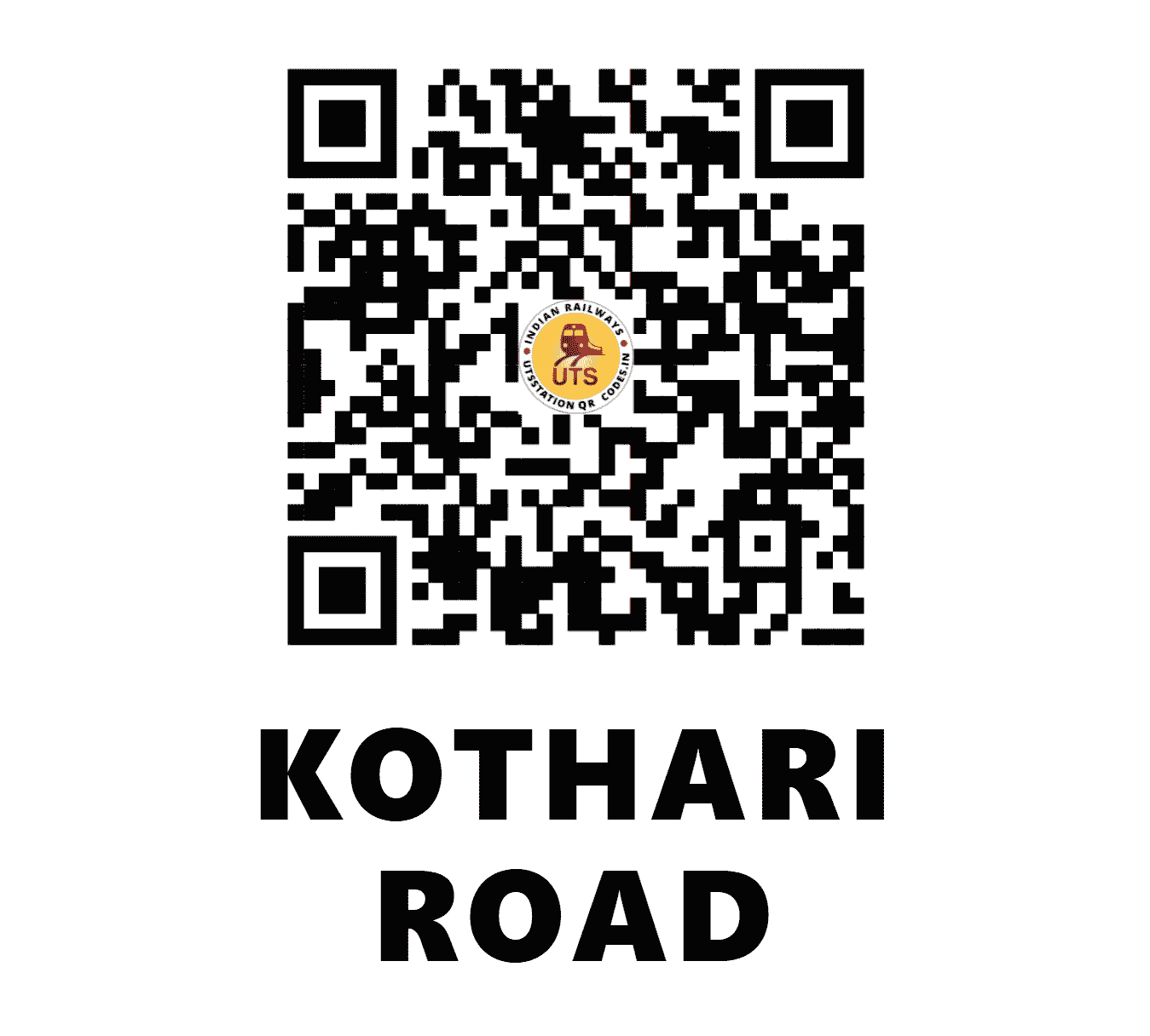 UTS QR Code for KOTHARI ROAD - KTHD - SB (CHHATTISGARH)