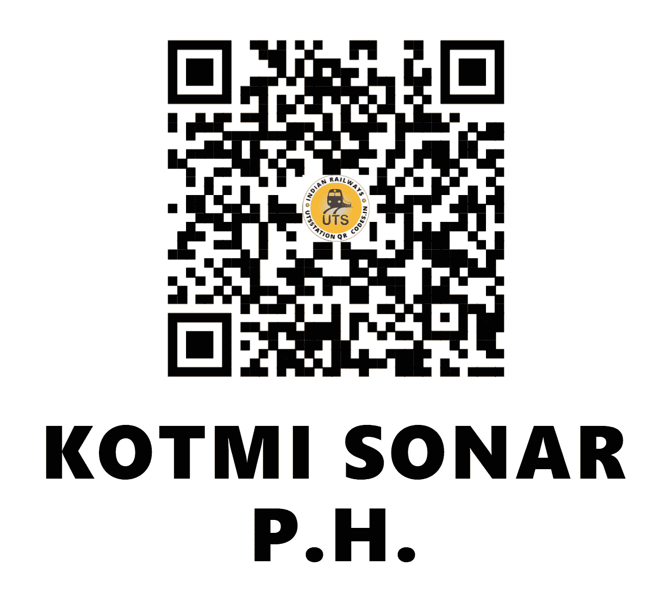 UTS QR Code for KOTMI SONAR P.H. - KTSH - SB (CHHATTISGARH)