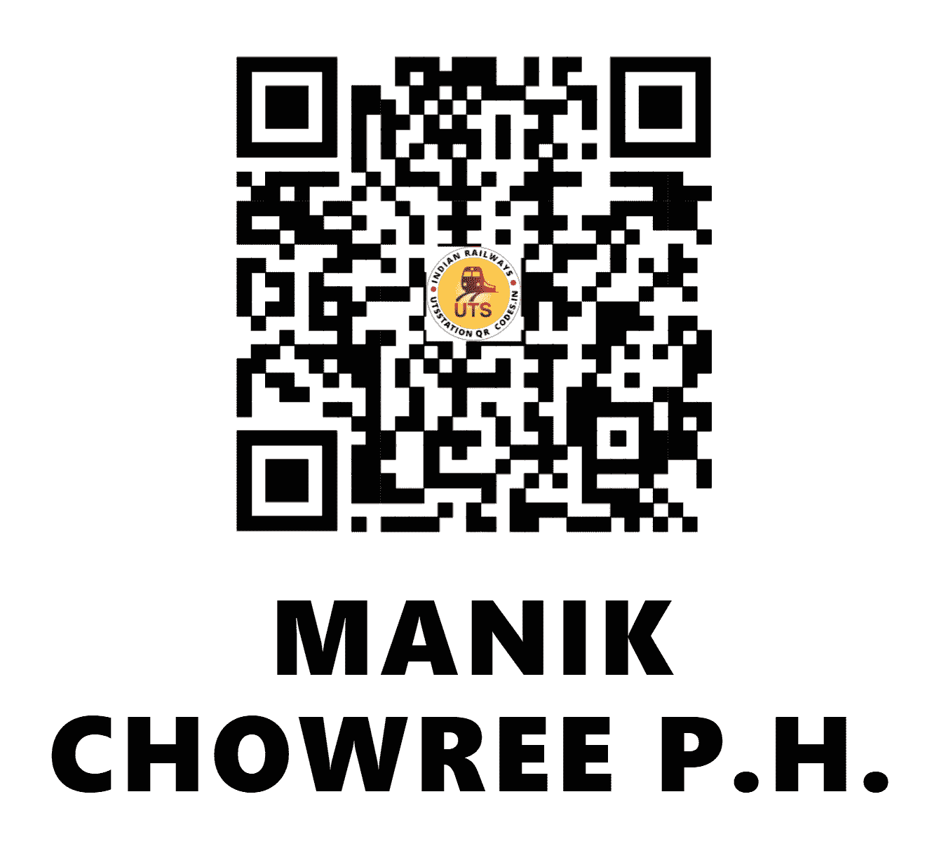 UTS QR Code for MANIK CHOWREE P.H. - MCF - SB (CHHATTISGARH)