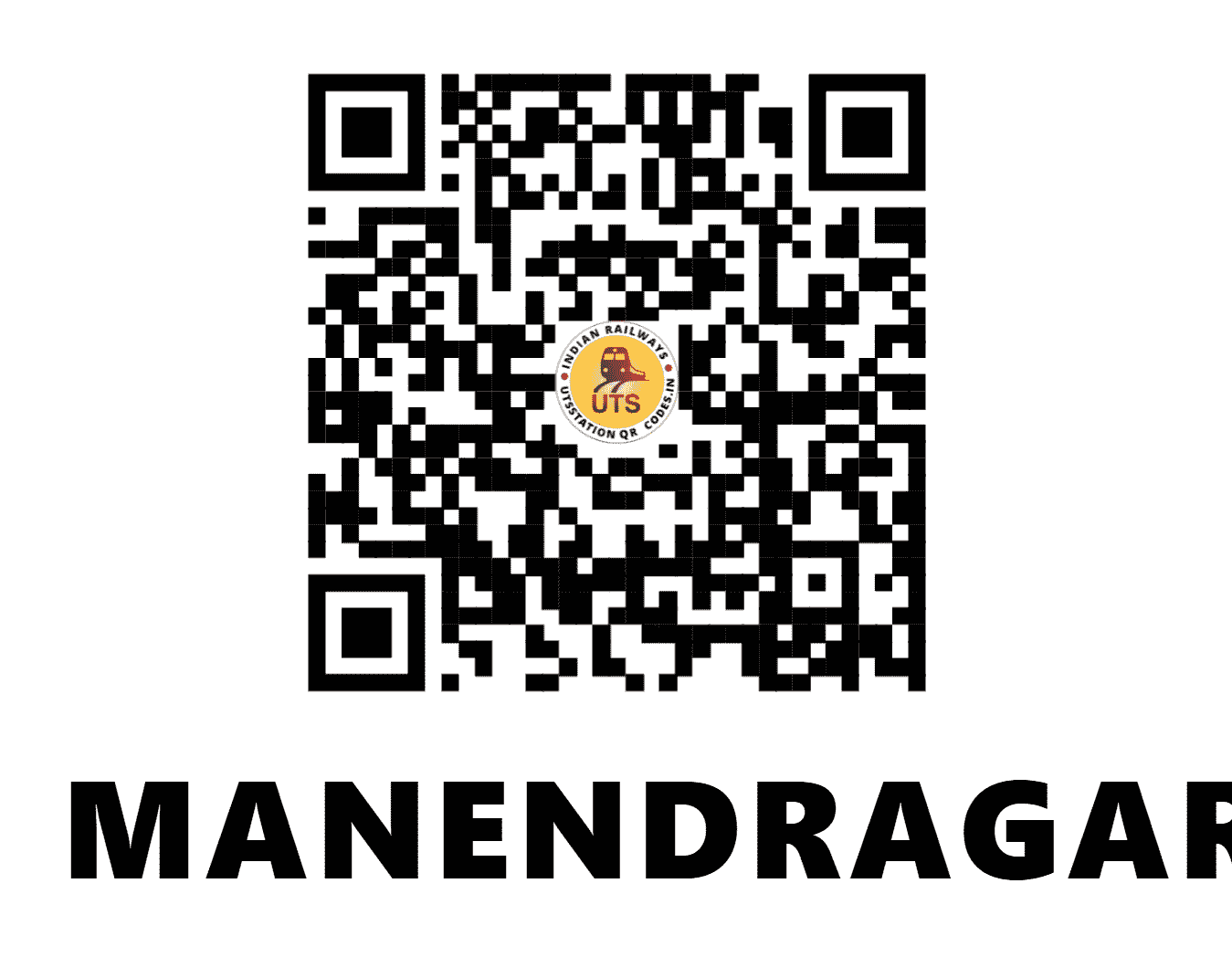 UTS QR Code for MANENDRAGARH - MDGR - SB (CHHATTISGARH)