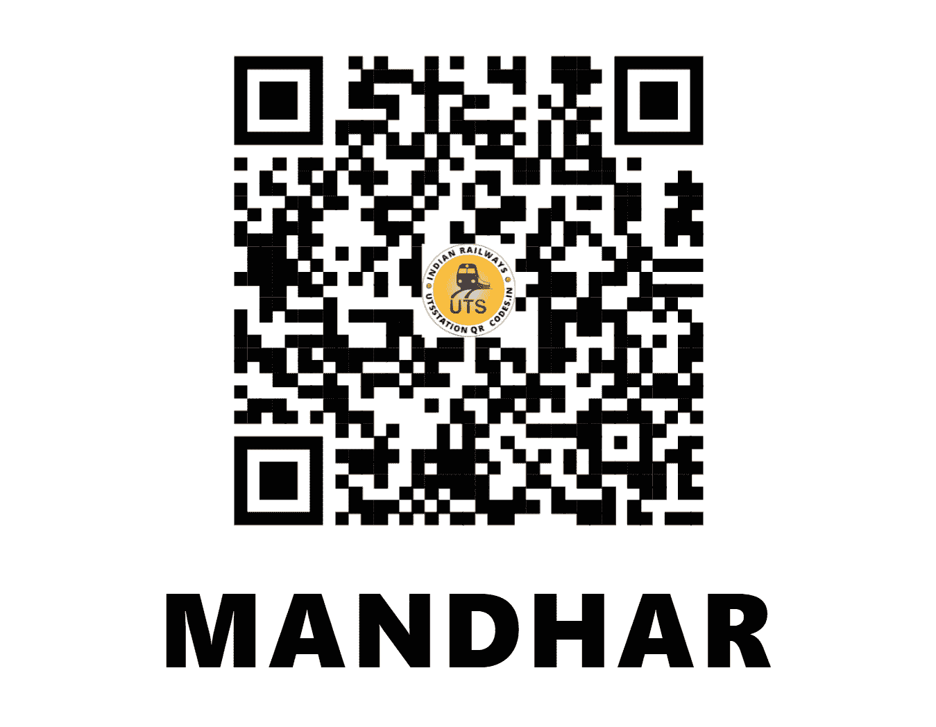 UTS QR Code for MANDHAR - MDH - SB (CHHATTISGARH)