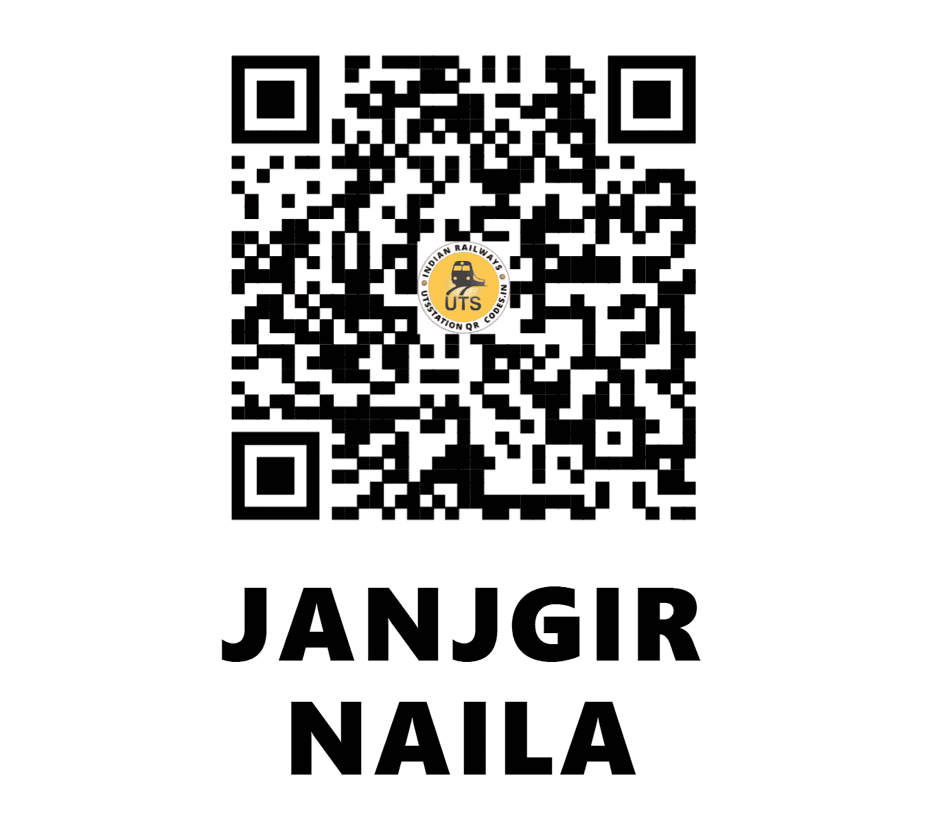UTS QR Code for JANJGIR NAILA - NIA - SB (CHHATTISGARH)
