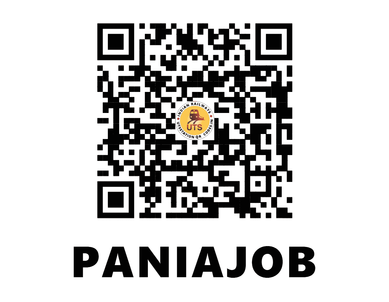 UTS QR Code for PANIAJOB - PJB - SB (CHHATTISGARH)
