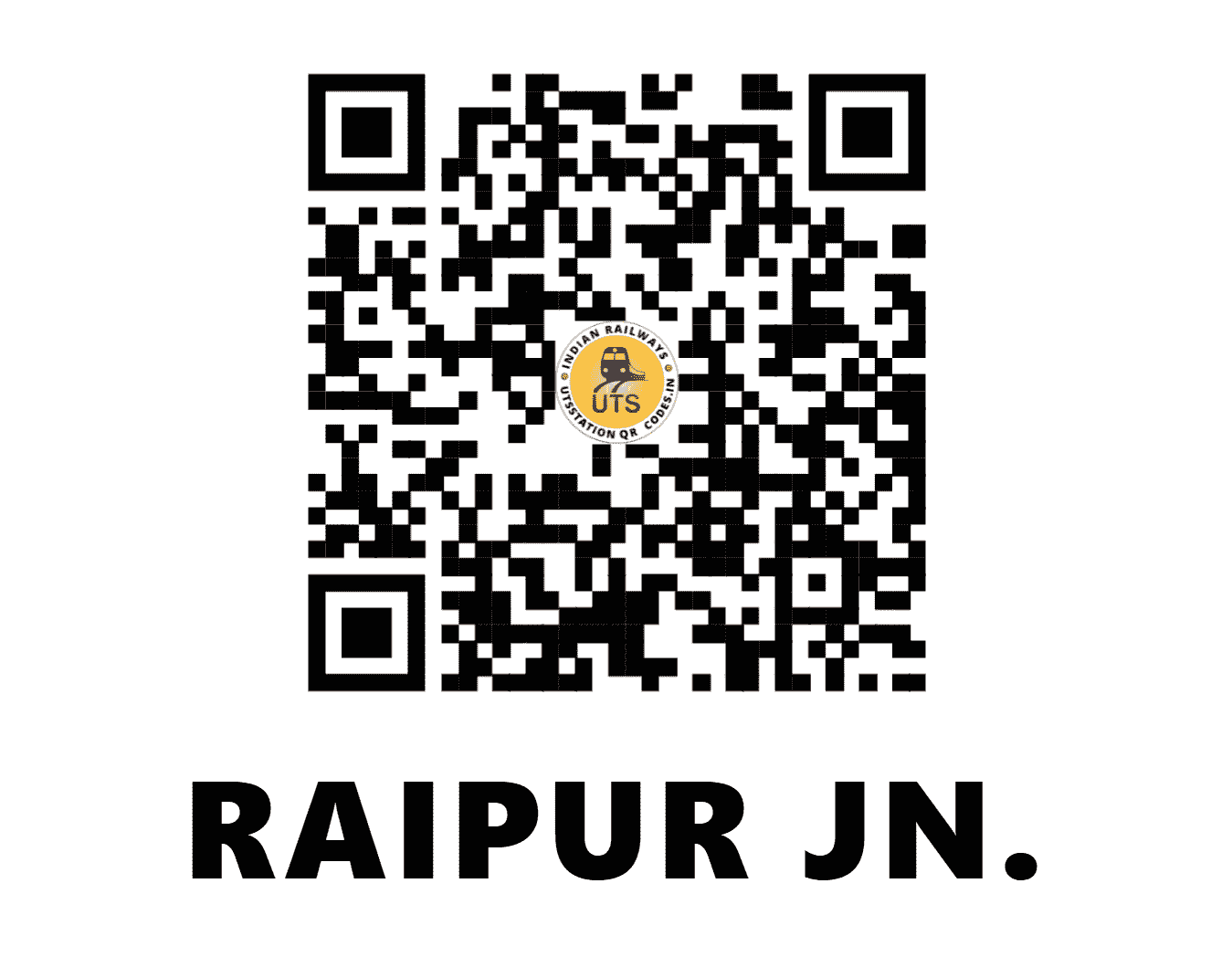 UTS QR Code for RAIPUR JN. - R - SB (CHHATTISGARH)