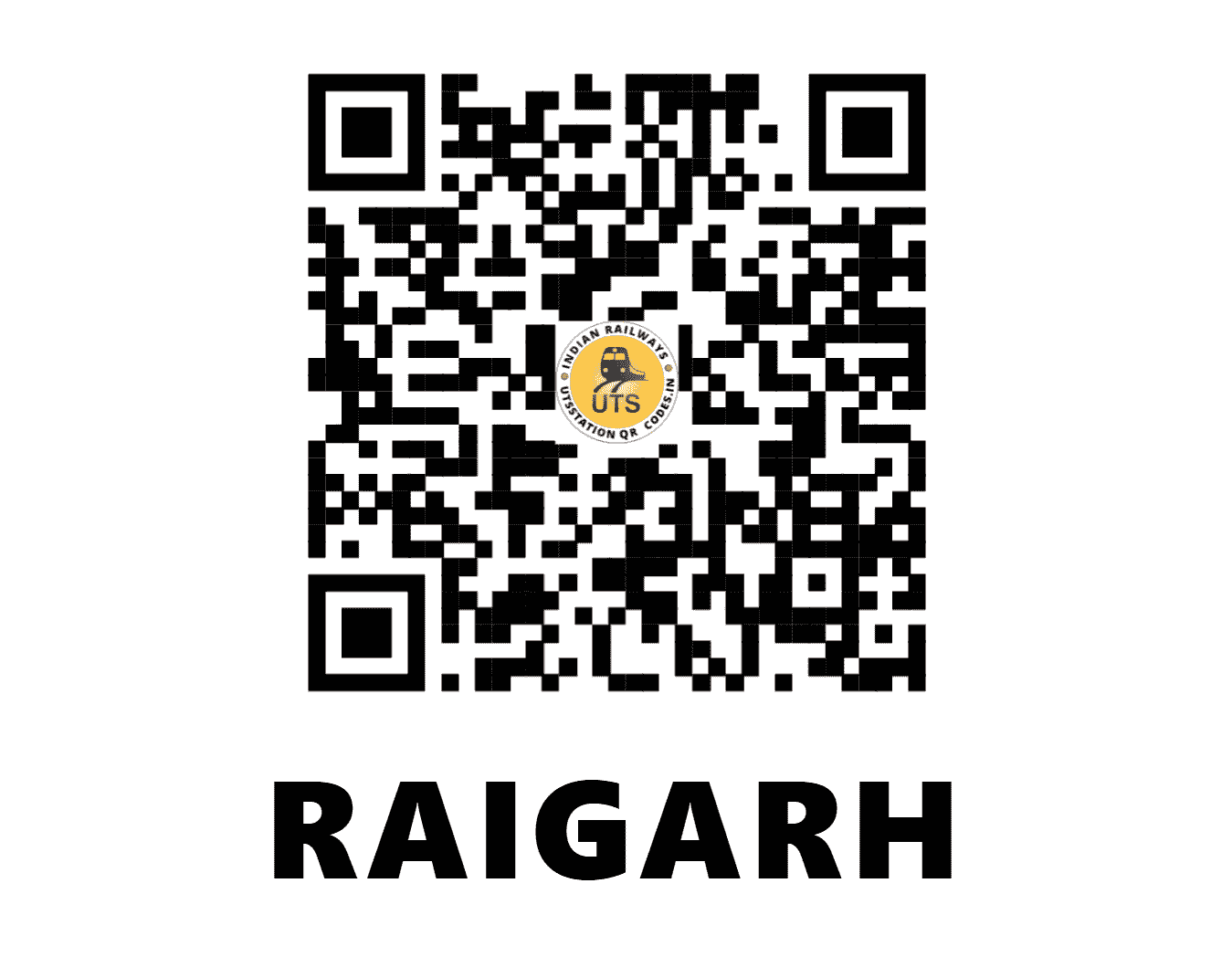 UTS QR Code for RAIGARH - RIG - SB (CHHATTISGARH)