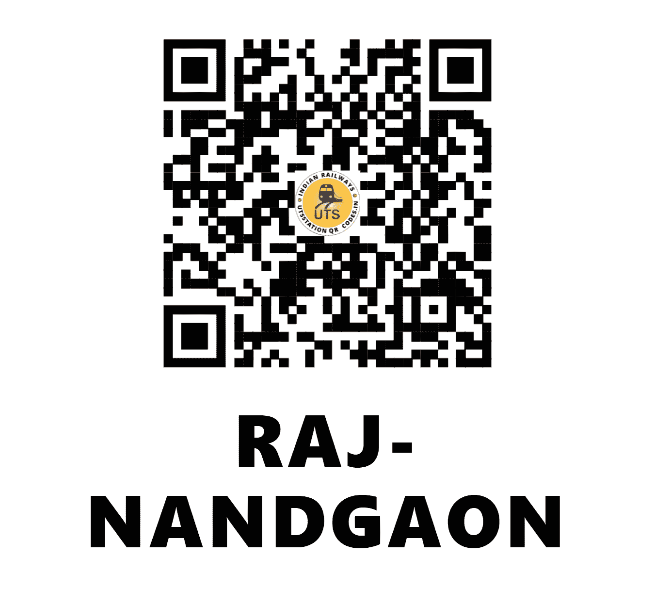 UTS QR Code for RAJ-NANDGAON - RJN - SB (CHHATTISGARH)