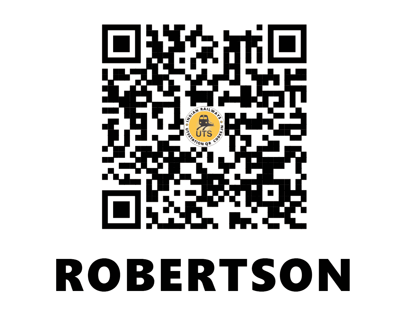 UTS QR Code for ROBERTSON - ROB - SB (CHHATTISGARH)