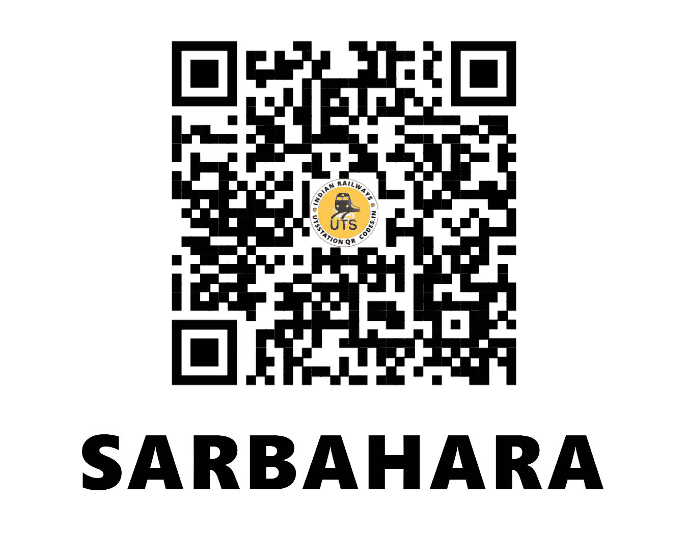 UTS QR Code for SARBAHARA - SBRA - SB (CHHATTISGARH)