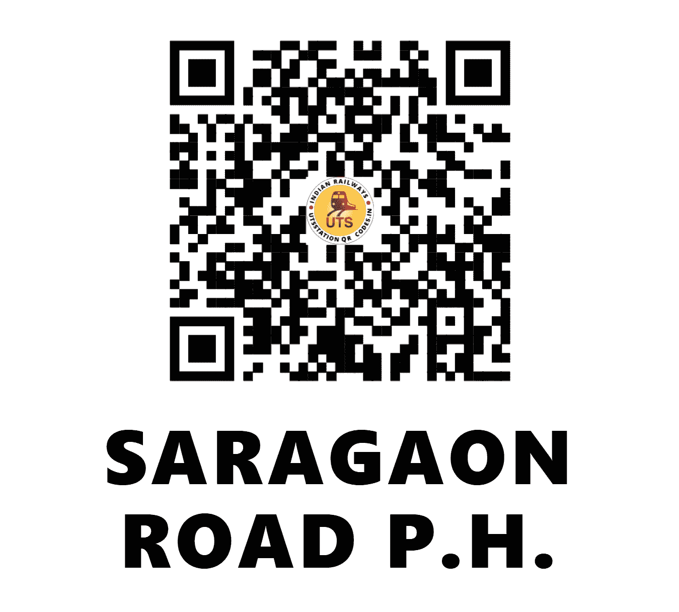 UTS QR Code for SARAGAON ROAD P.H. - SGRD - SB (CHHATTISGARH)