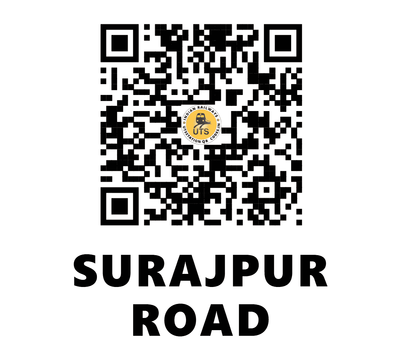 UTS QR Code for SURAJPUR ROAD - SJQ - SB (CHHATTISGARH)