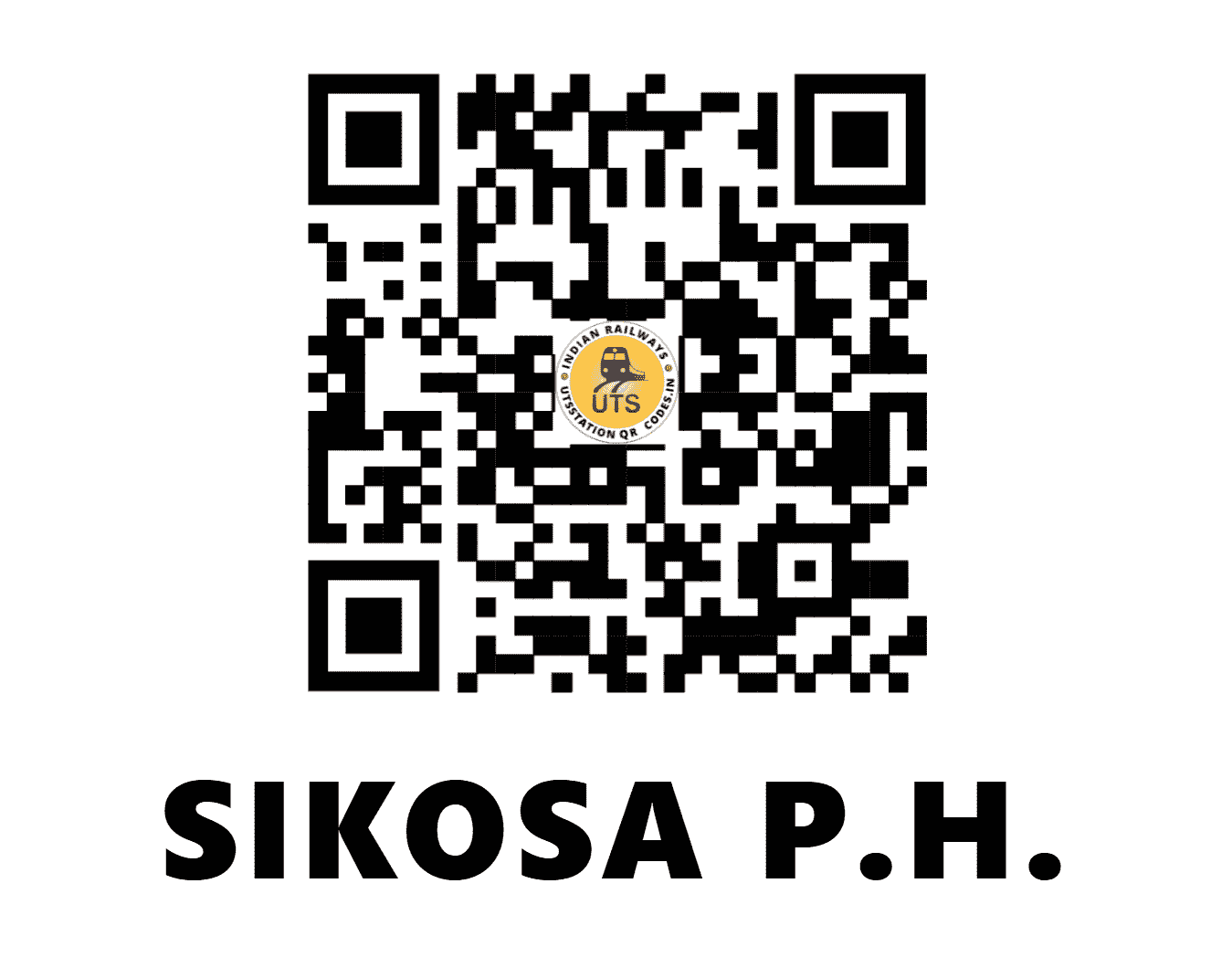 UTS QR Code for SIKOSA P.H. - SKSO - SB (CHHATTISGARH)