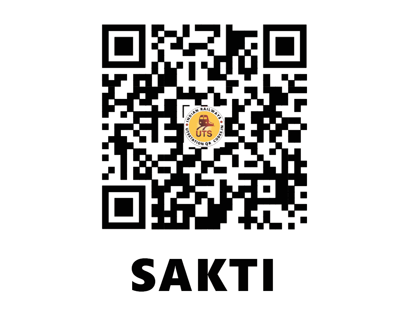 UTS QR Code for SAKTI - SKT - SB (CHHATTISGARH)