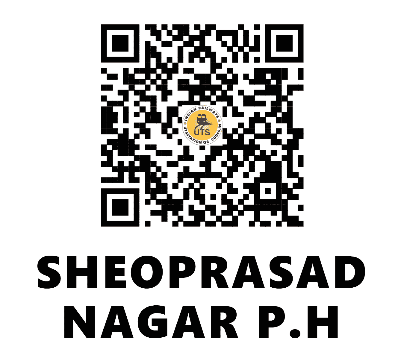 UTS QR Code for SHEOPRASAD NAGAR P.H - SPDR - SB (CHHATTISGARH)