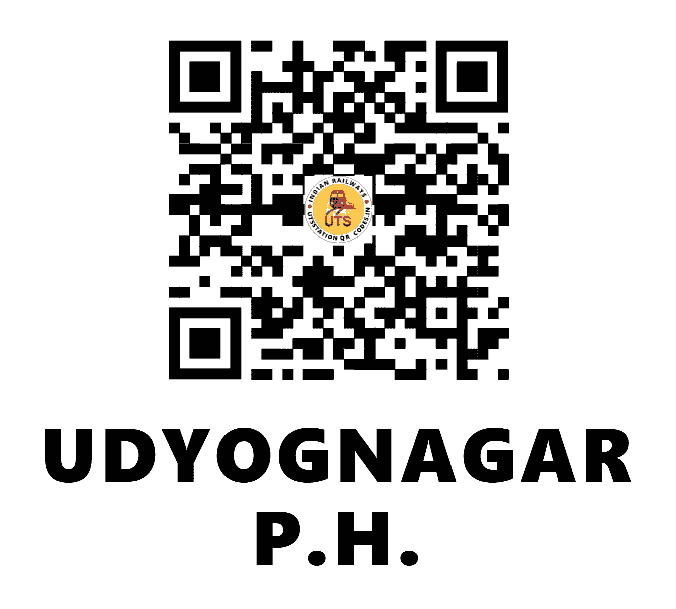 UTS QR Code for UDYOGNAGAR P.H. - UGNR - SB (CHHATTISGARH)