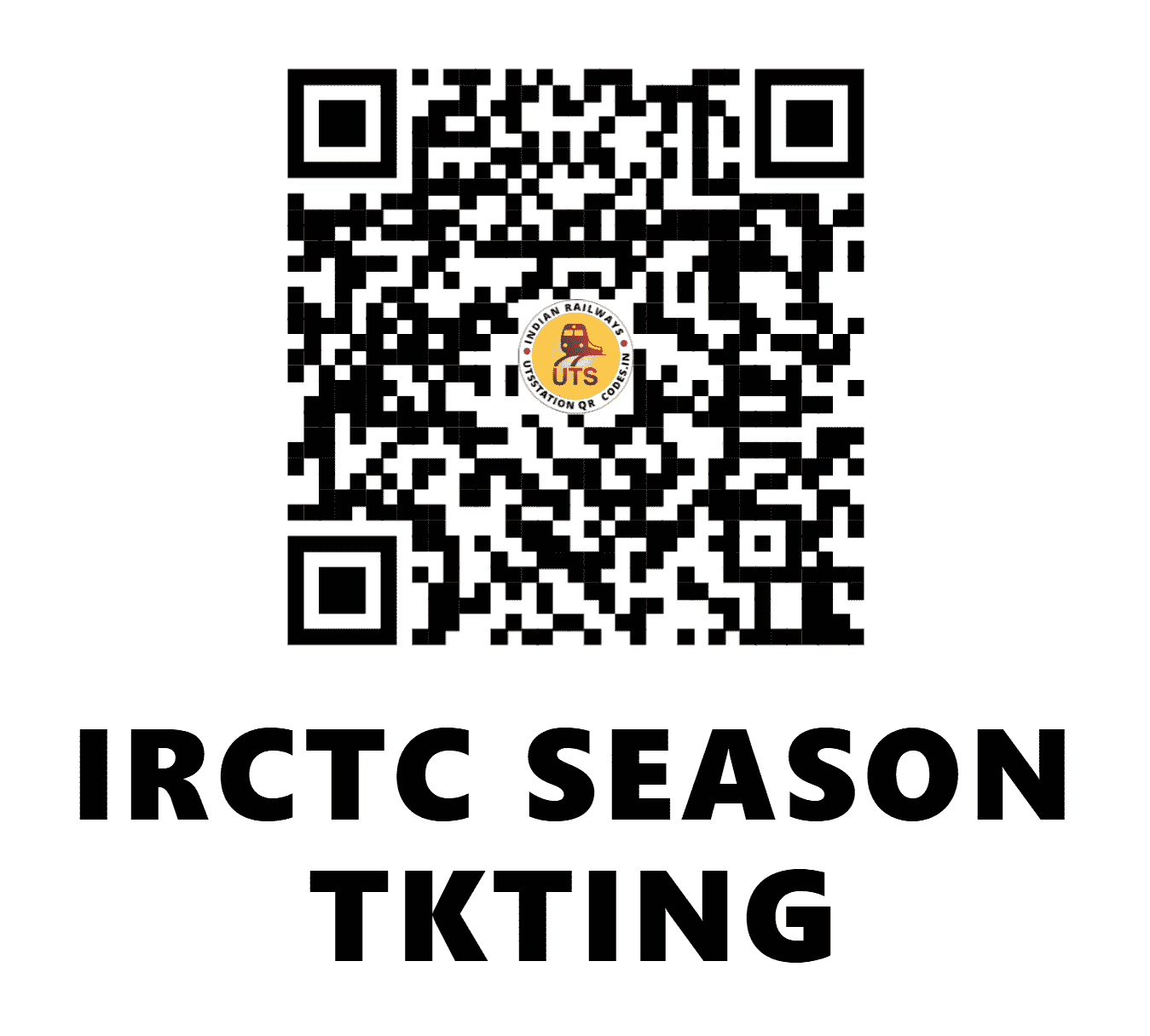 UTS QR Code for IRCTC SEASON TKTING - IRCT - CR ()
