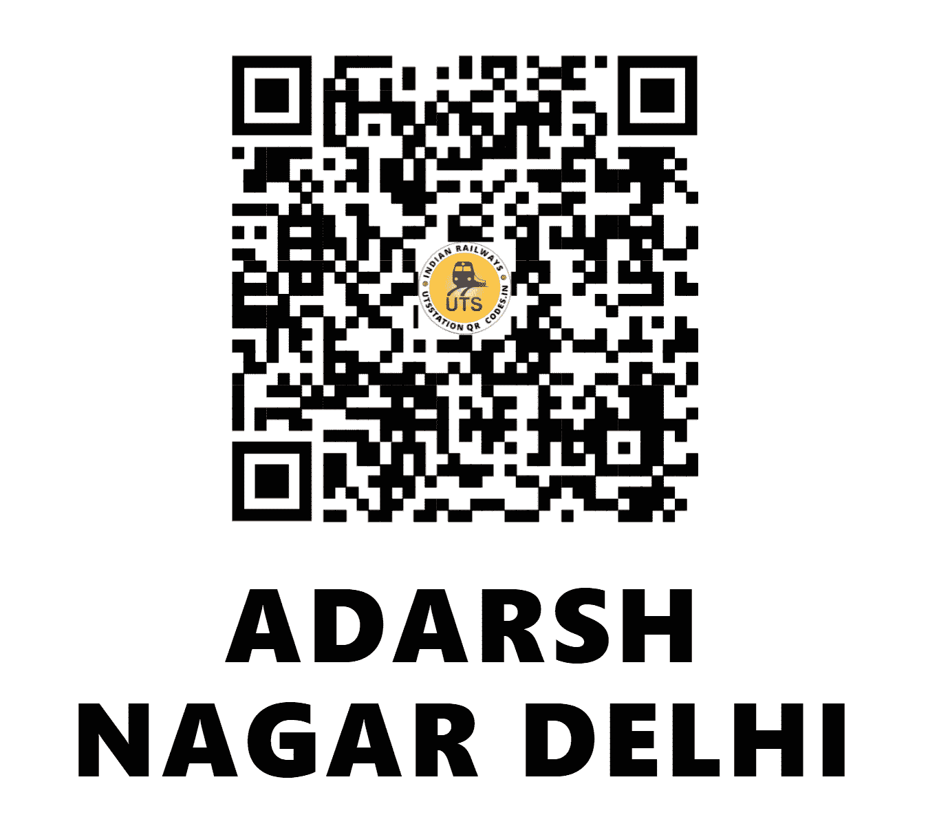 UTS QR Code for ADARSH NAGAR DELHI - ANDI - NR (DELHI)