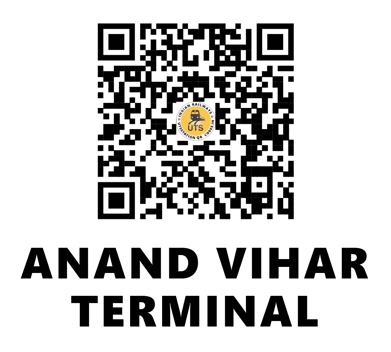 UTS QR Code for ANAND VIHAR TERMINAL - ANVT - NR (DELHI)