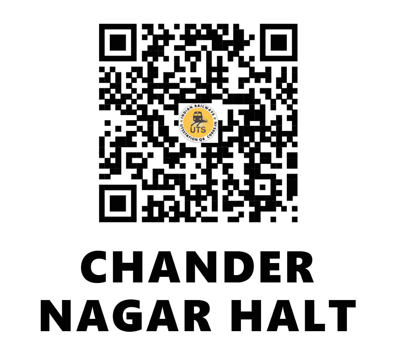 UTS QR Code for CHANDER NAGAR HALT - CNJ - NR (DELHI)