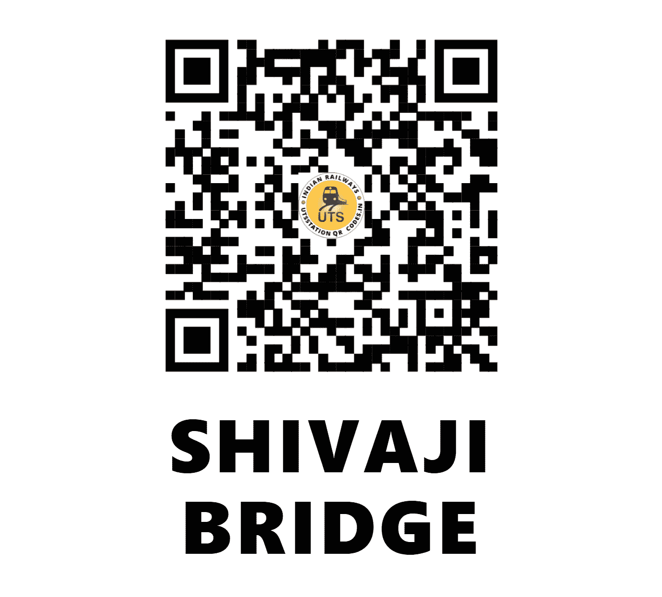 UTS QR Code for SHIVAJI BRIDGE - CSB - NR (DELHI)