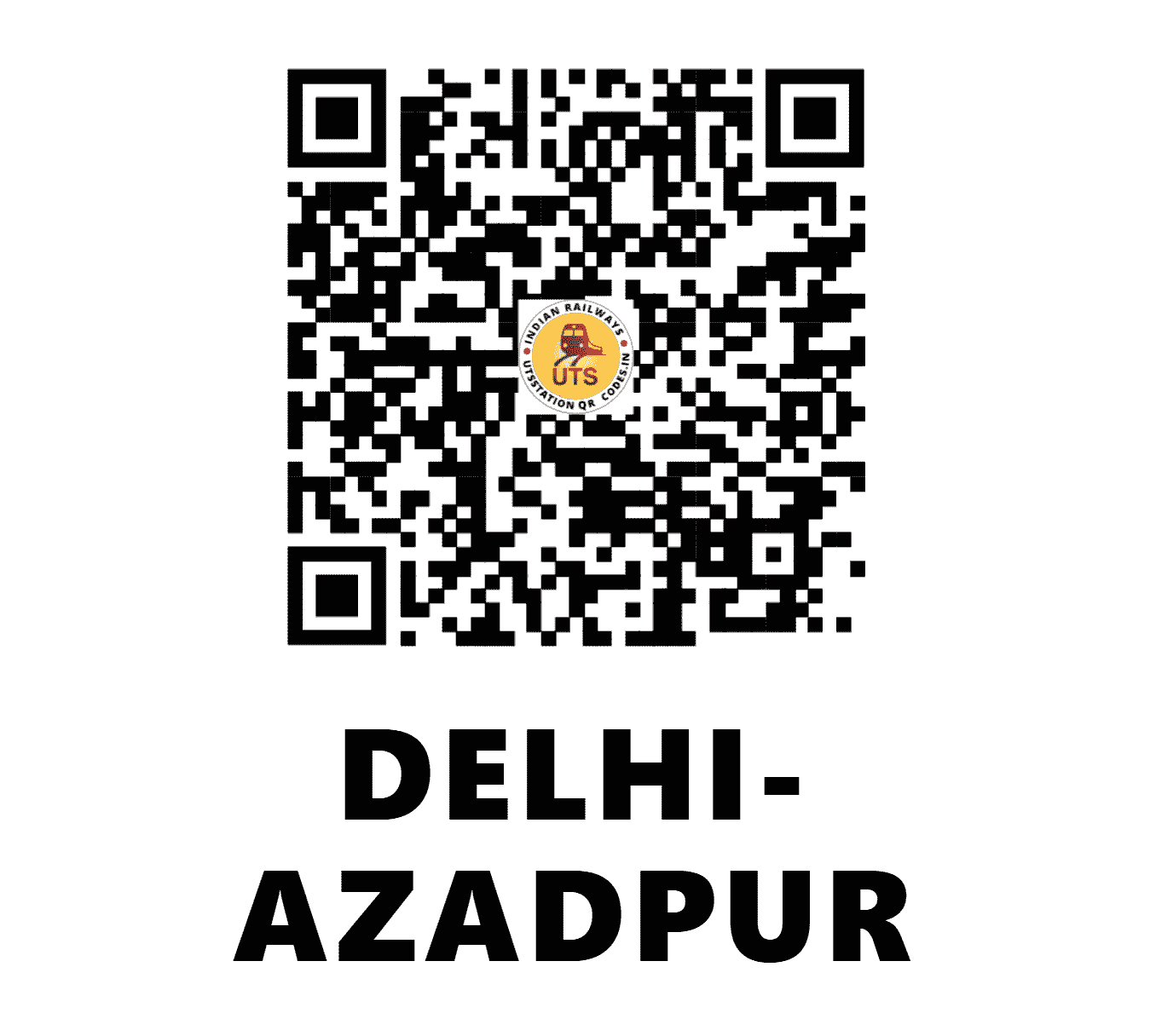 UTS QR Code for DELHI-AZADPUR - DAZ - NR (DELHI)