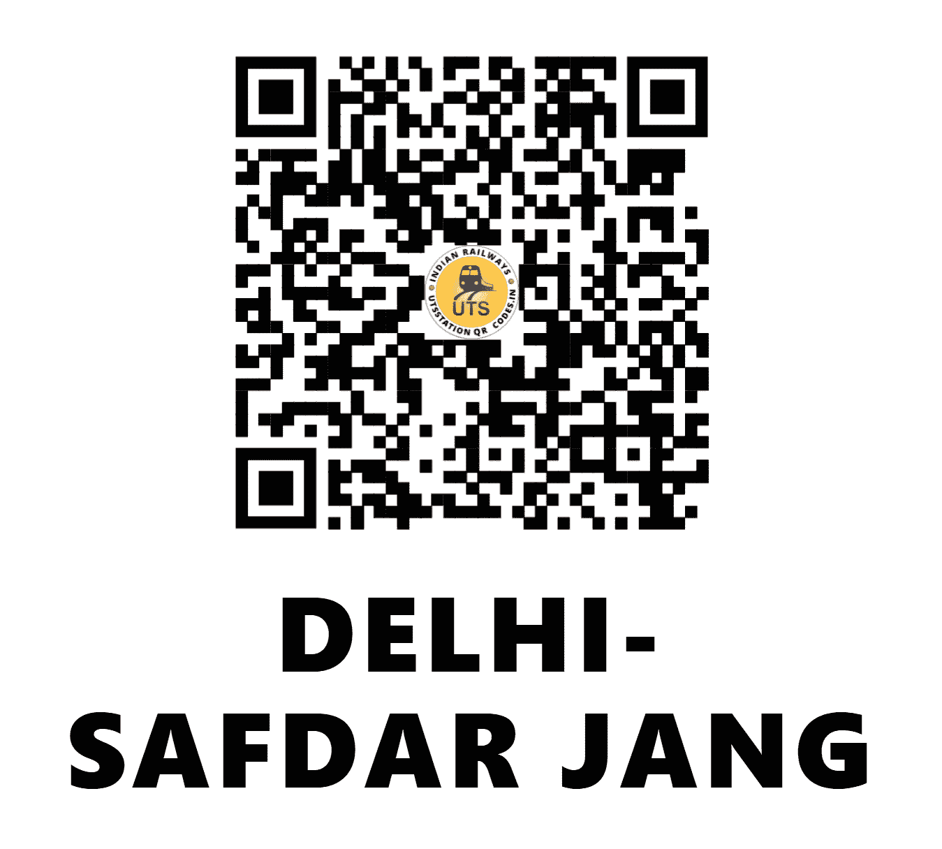 UTS QR Code for DELHI-SAFDAR JANG - DSJ - NR (DELHI)