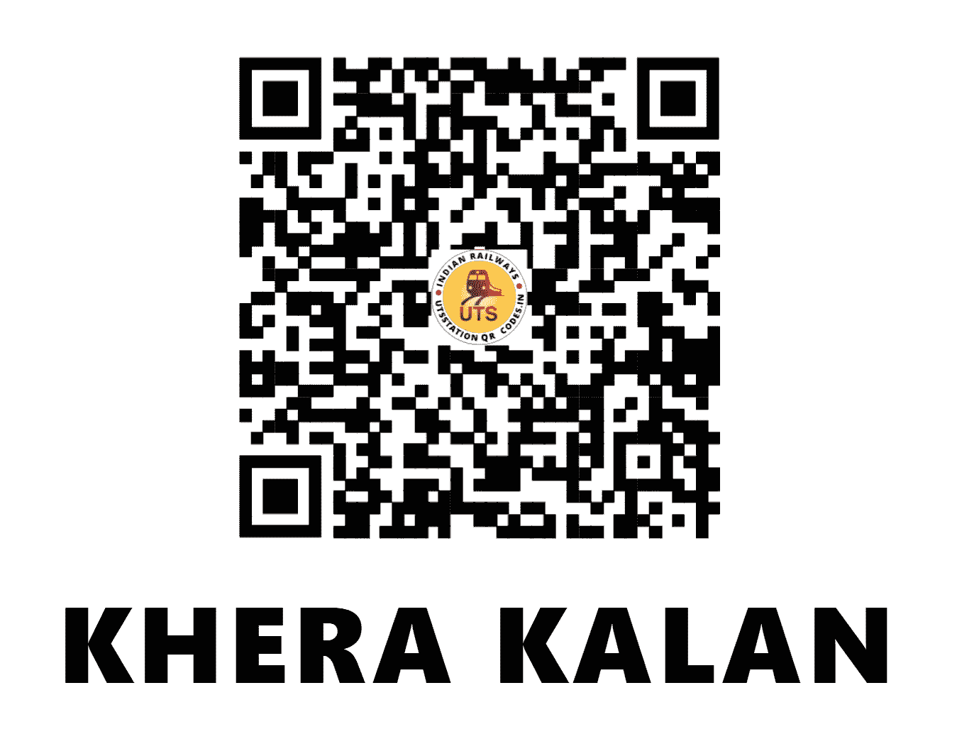 UTS QR Code for KHERA KALAN - KHKN - NR (DELHI)
