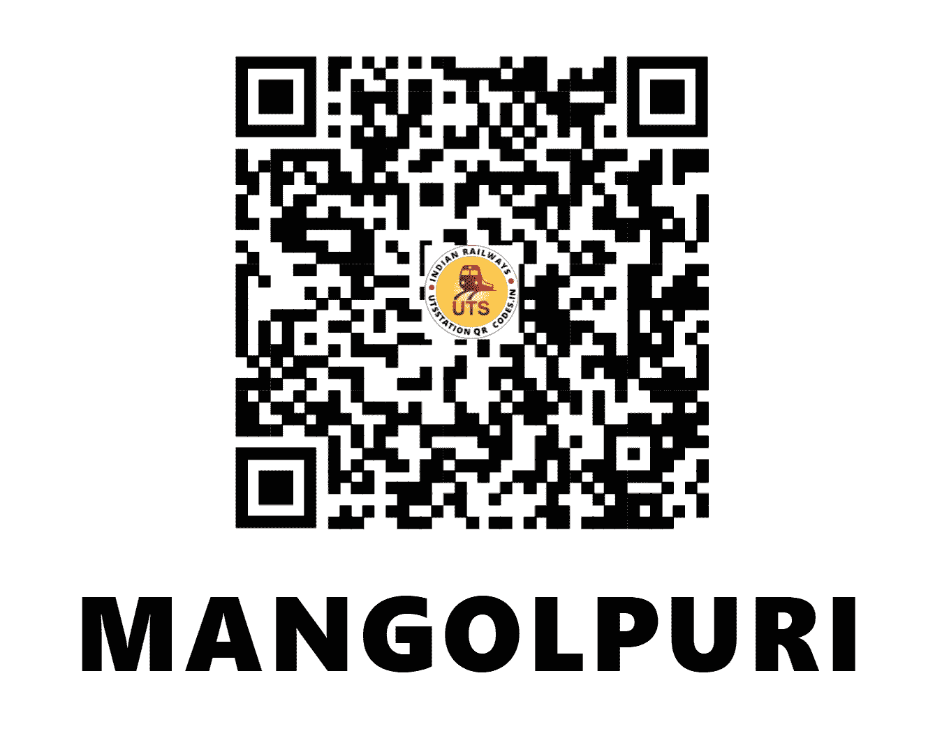 UTS QR Code for MANGOLPURI - MGLP - NR (DELHI)