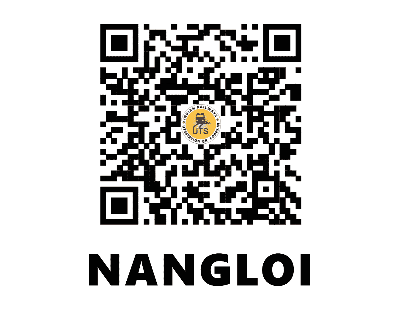 UTS QR Code for NANGLOI - NNO - NR (DELHI)