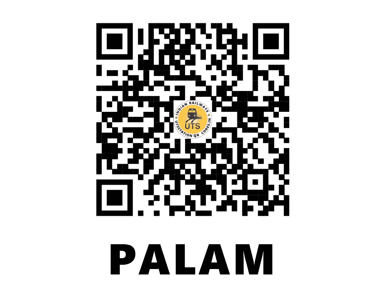 UTS QR Code for PALAM - PM - NR (DELHI)