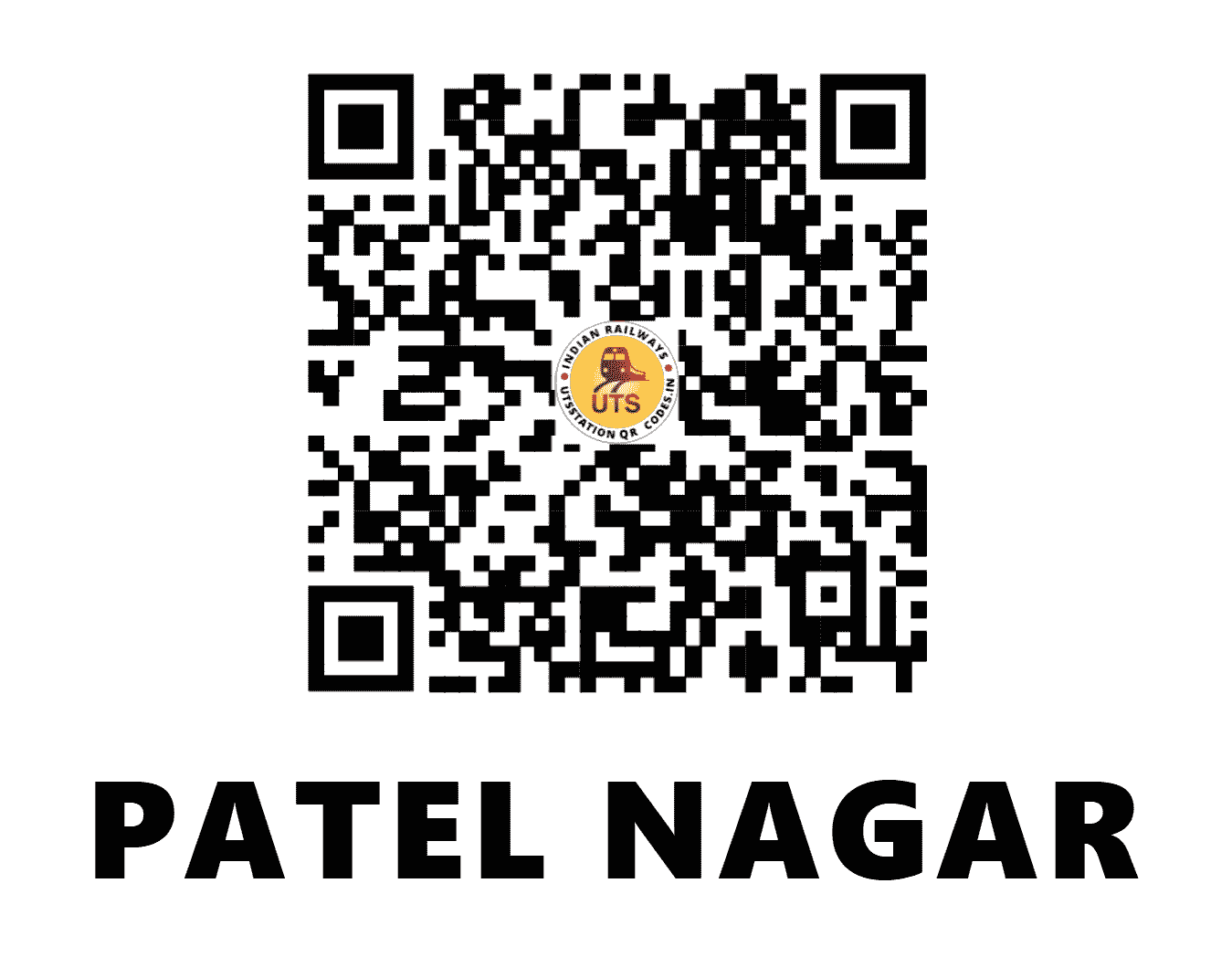 UTS QR Code for PATEL NAGAR - PTNR - NR (DELHI)
