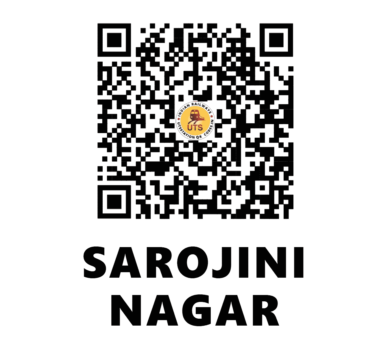 UTS QR Code for SAROJINI NAGAR - SOJ - NR (DELHI)