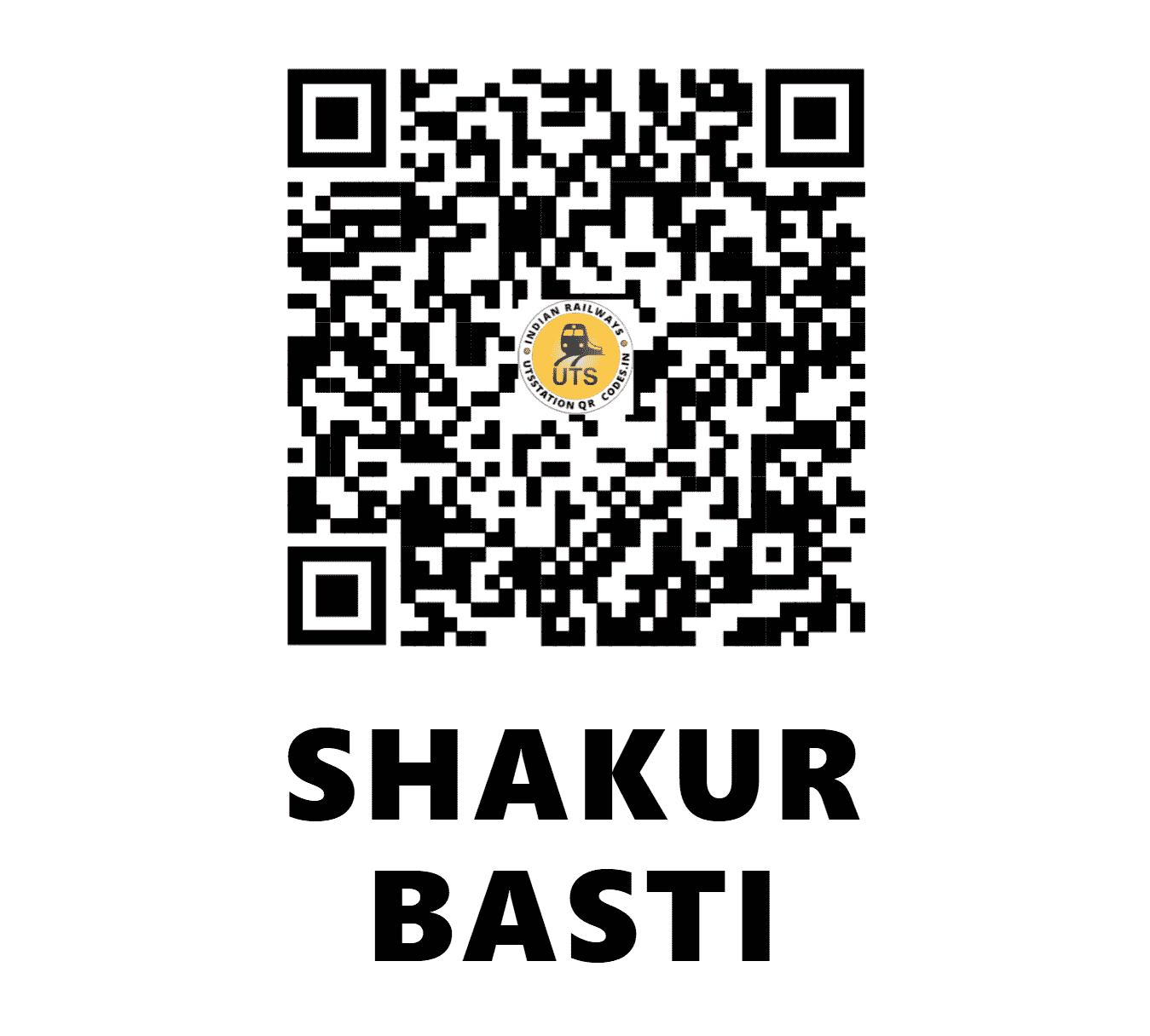 UTS QR Code for SHAKUR BASTI - SSB - NR (DELHI)