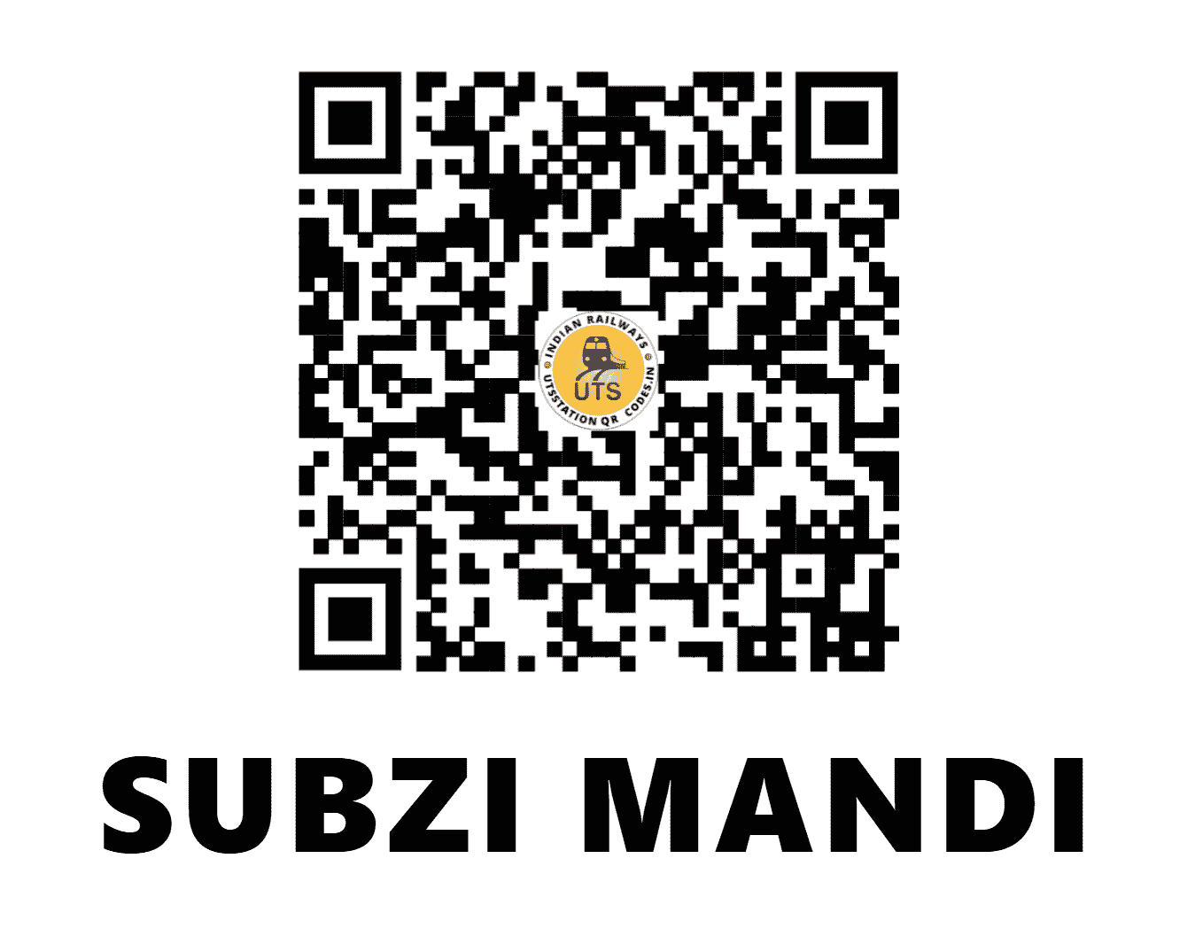 UTS QR Code for SUBZI MANDI - SZM - NR (DELHI)